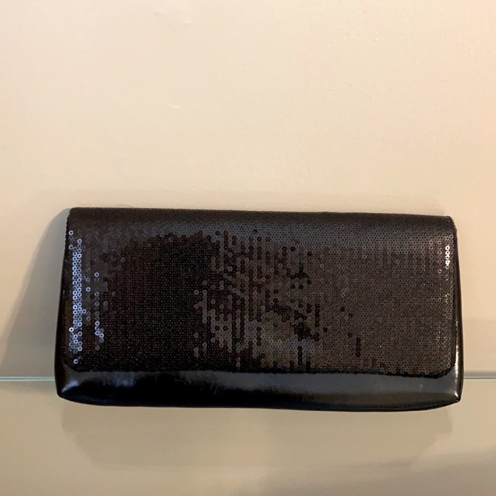 Black Sequined Clutch